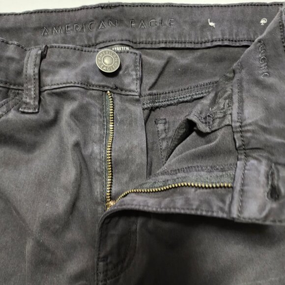 American Eagle Black Wash Stretch Denim High Rise Jeggings - Picture 4 of 5